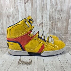 Osiris NYC 83 SLM GIRL Yellow Patent High Top Skate‎ Shoes Womens 9 Retro Skater
